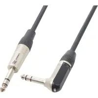 PD Connex 6,35mm Jack stereo audio kabel - haaks - 3 meter