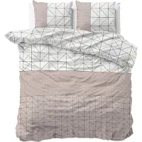 Royal Textile Dekbedovertrek Gino Taupe Flanel-240 x 200 / 220 cm | Lits-Jumeaux