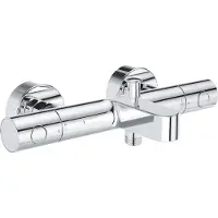 GROHE Precision Get Thermostatische Badkraan - 15cm - Waterbesparend - Inclusief koppelingen - Chroom