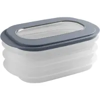 Sunware Vleeswarendoos transparant/blauw blauw Kunststof Sunware Vershouddoos
