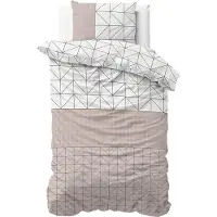 Sleeptime Dekbedovertrek Gino Taupe Flanel-140 x 200 / 220 cm | 1-Persoons