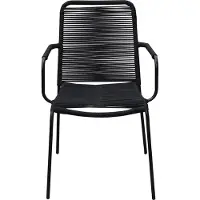 Vita Tuinstoel Luxor touw - zwart