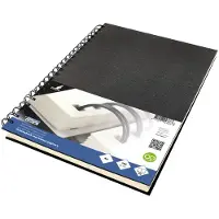 Kangaro dummyboek - A4 - zwart - met spiraal - 160 blanco pagina's - 140 grams - schetsblok