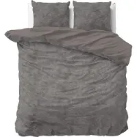 Sleeptime Velvet dekbedovertrek uni - grijs - 240x220
