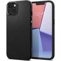 Spigen Liquid Air Backcover voor de Apple iPhone 13 - Zwart
