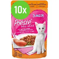 Vitakraft 10x Poésie Déli Sauce kalkoen Junior 85g