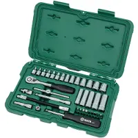 Sata Doppenset met ratel 1/4 inch 6-kant 36-delig - SAT09001SJ