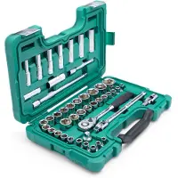 Sata Doppenset met ratel 1/2 inc 6-kant Metric/SAE - SAT09006SJ