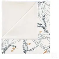 Yumi Baby baby wiegdeken Fish 75x100 cm wit/blauw/oranje unisex
