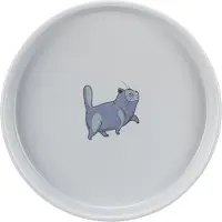 Trixie Keramische Voerbak Plat en Breed 600ml, Ø23cm Katten