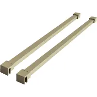 Wiesbaden Slim set stabilisatiestangen 120 cm voor vrijstaande inloopdouches geborsteld messing