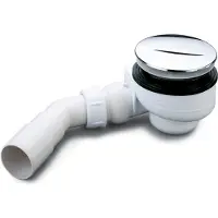 Mueller Turboflow douchebaksifon voor gat 90mm chroom