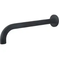 Wiesbaden Caral baduitloop rond 30 cm 1/2'' mat zwart