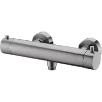 Wiesbaden 304 thermostatische douchemengkraan 15 cm geborsteld RVS