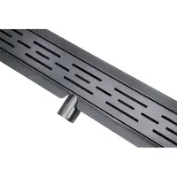 Wiesbaden Douchegoot met flens 90x7 cm 6.7 cm diep gunmetal