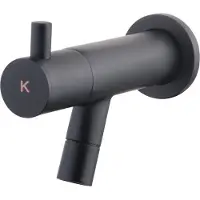 Wiesbaden Amador fonteinkraan met muurbevestiging Kiwa 1/2'' mat zwart