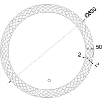 Wiesbaden Deco spiegel rond met LED, dimbaar 60 cm
