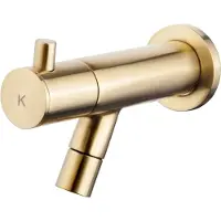 Wiesbaden Amador fonteinkraan met muurbevestiging Kiwa 1/2'' geborsteld messing