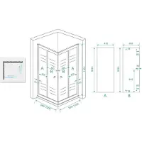 Xellanz Sanifun Eco hoekinstap douchecabine 5mm 1000x1000x1900 helder glas.