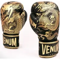 Venum Dragon's Flight - Bokshandschoenen - Zwart/Brons - 16oz