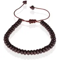TJ Tom Jaxon Tom Jaxon kralen armband Onyx Natuursteen Verstelbaar Bruin