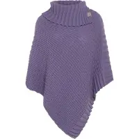 Knit Factory Nicky Gebreide Poncho - Violet - One Size