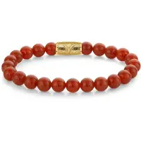 Rebel & Rose Red Agate Gold - 8mm RR-8DV06-G-19 cm