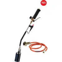 Kemper Gasbrander 60 cm DELUXE – Dakbrander met Piëzo Ontsteking – Inclusief 5m Gasslang & Slangbreukbeveiliging – Voor Dakwerken, Onkruidverdelging - FeramoTools