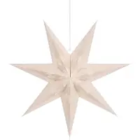 House of Seasons | Kerstdecoratie Ster papier beige 60x60x18 cm kerstdecoratie | NADUVI