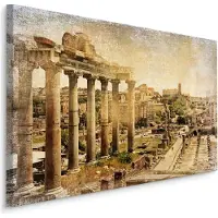 Karo-art Schilderij - Forum Romanum, Premium Vintage Print, 5 maten