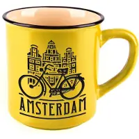 Matix Mok Amsterdam Bike 300 Ml Keramiek Geel/zwart