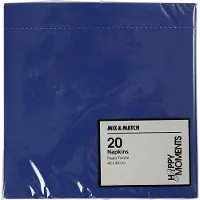 Packlinq Servetten, afm 40x40 cm, 60 gr, donkerblauw, 20 stuk/ 1 doos