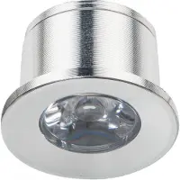 Velvalux LED Veranda Spot Verlichting - Velvalux - 1W - Natuurlijk Wit 4000K - Inbouw - Rond - Mat Zilver - Aluminium - Ø31mm