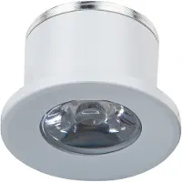 Velvalux LED Veranda Spot Verlichting - Velvalux - 1W - Warm Wit 3000K - Inbouw - Rond - Mat Wit - Aluminium - Ø31mm