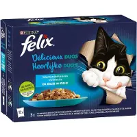 Purina Felix - Heerlijke Duo's Visselectie in Gelei - 12x85g