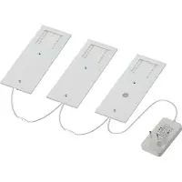 Arcchio Nortra LED meubelverlichting, set van 3, aluminiumkleurig - , Nortra, dimbare, Metallic, Woonkamer, Metaal, Modern