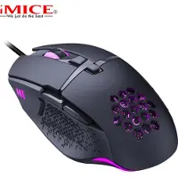 Dolphix Programmeerbare honeycomb game muis - 8 knoppen - 1200/2400/4800/7200 DPI - RGB verlichting - MOBA/FPS