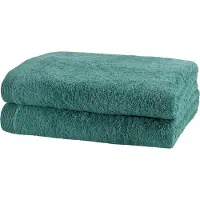 Casilin - Como - set van 2 douchelakens - 70x140cm - Peacock - Groen