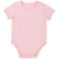 Jollein Rompertje Jollein Korte Mouw Hearts Soft Pink-maat 50 / 56