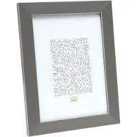 Deknudt Grijze fotokader met rand in zilver 10x15 S41VK7