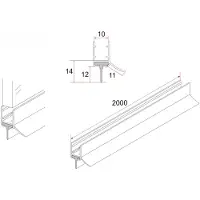 Xellanz Rubberen waterkering 200 x 1 cm zwart