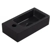 Wiesbaden Fonteinset Rhea S mini met fontein links quartz, kraan, sifon en afvoerplug geborsteld messing