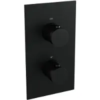 Brauer Inbouw regendouche set black edition gebogen wanduitloop ronde hoofddouche 30 cm met glijstang en handdouche 3 standen mat zwart