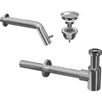 Ink Fonteinkraanset Inbouw Inclusief Waste en Design Sifon Chroom