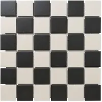 The Mosaic Factory London vierkante mozaïek tegels 31x31 chessboard