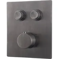 Wiesbaden Caral Klik Pro Afbouwdeel Inbouwthermostaat 2 Weg Gunmetal - Kranen, Badkranen, Inbouw Badkranen - 8720195547839