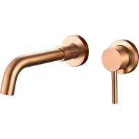 Guido Gusto Inbouw wastafelmengkraan copper één-greeps bediening inclusief inbouwdeel