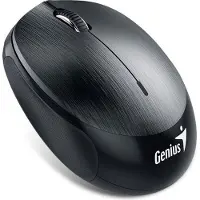 Genius Computer Technology NX-9000BT, geschikt voor zowel rechtshandigen als linkshandigen, BlueEye-sensor, Bluetooth + USB Type-A, 1200 DPI, zwart, grafietkleur