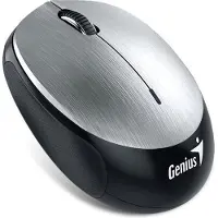 Genius NX-9000BT, geschikt voor zowel rechtshandigen als linkshandigen, BlueEye-sensor, Bluetooth + USB Type-A, 1200 DPI, zwart, zilver