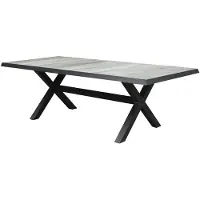 AVH-Collectie New Delhi dining tuintafel 244x103xH72,5 cm met kruispoot antraciet